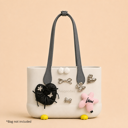 Padded Scrunchie Bow Charms